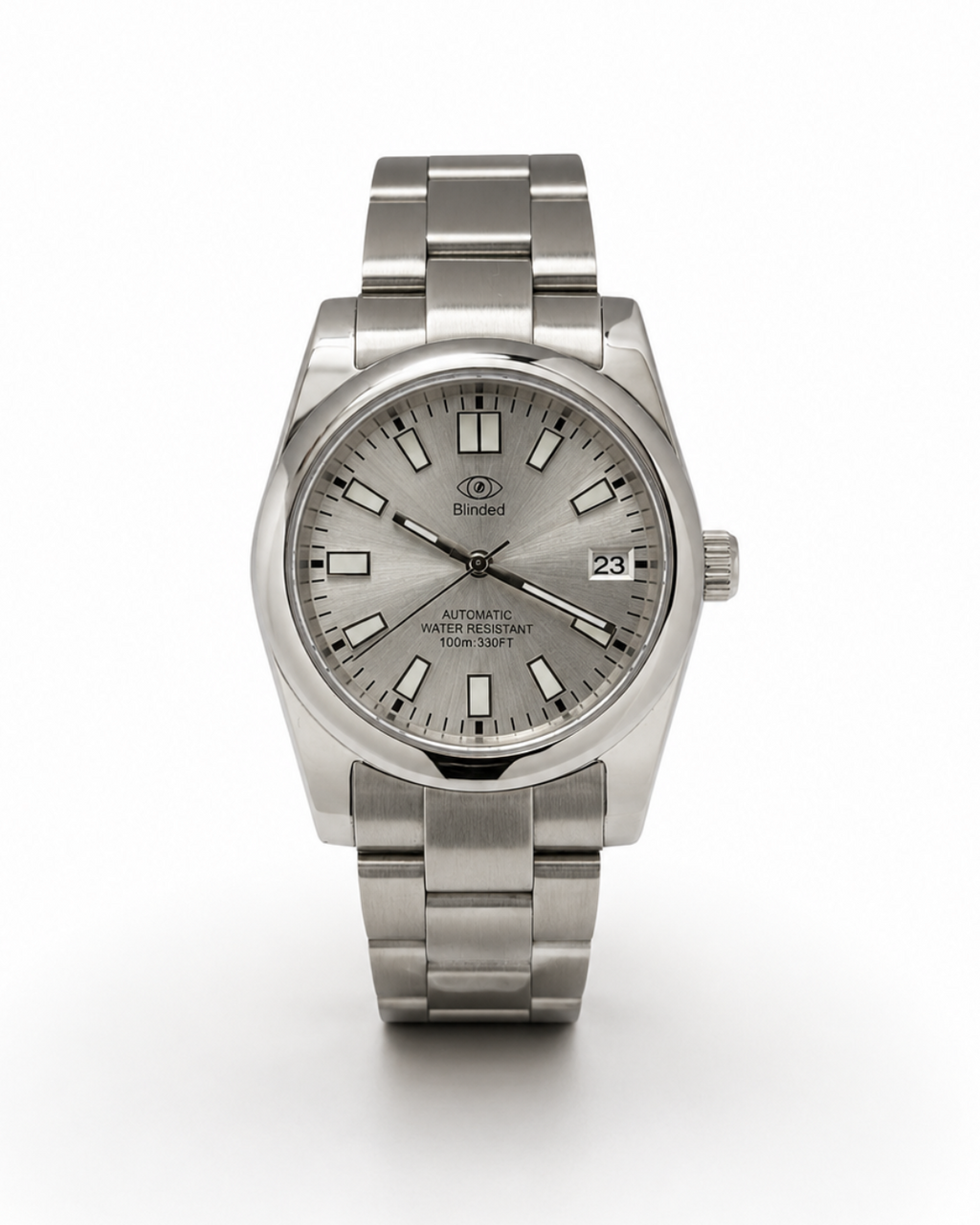 Reloj automático BLINDED AXIS de 36 mm con esfera plateada